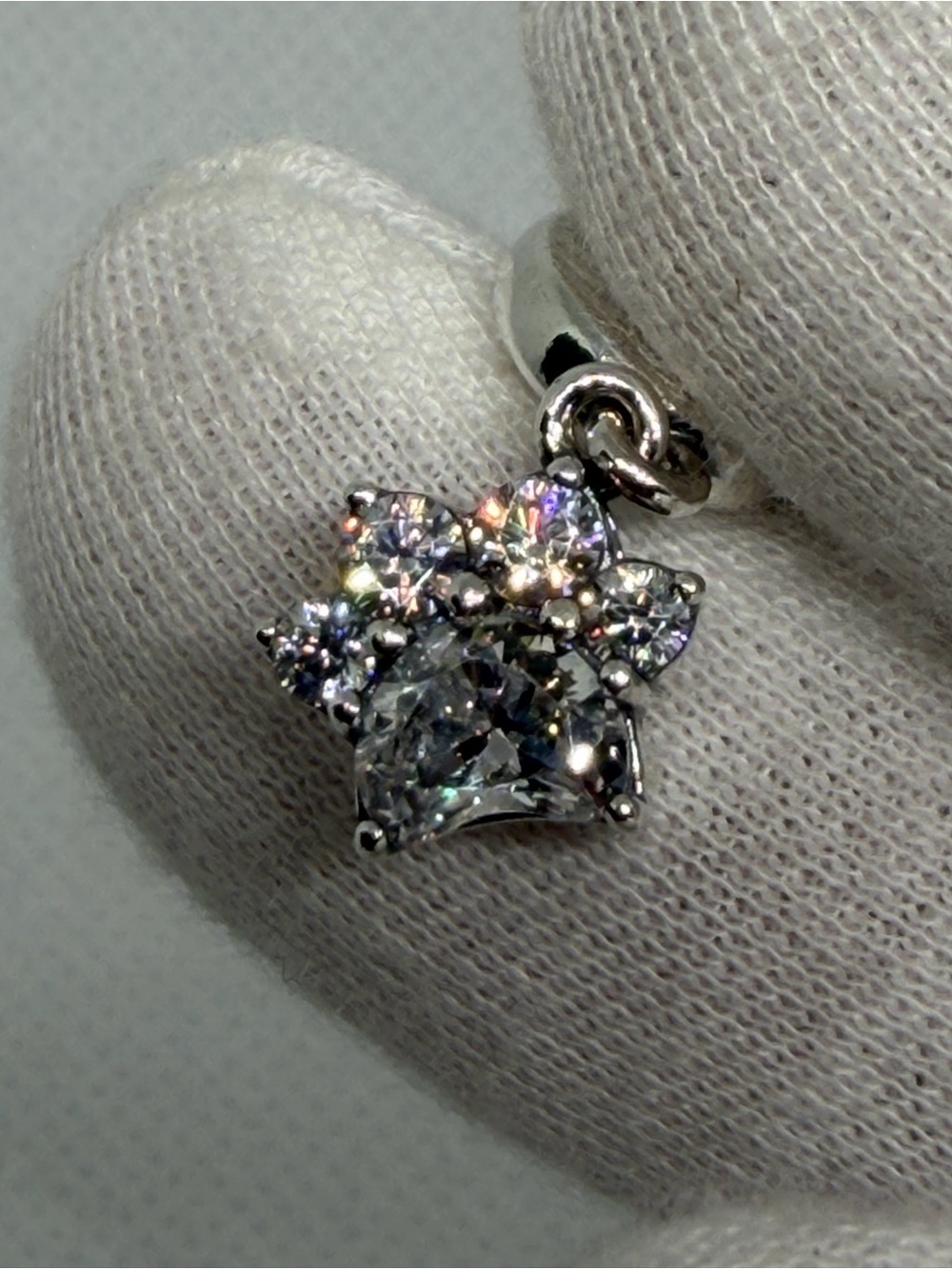 Pandora Sparkling Pet Paw Print Dangle Charm - 792247C01